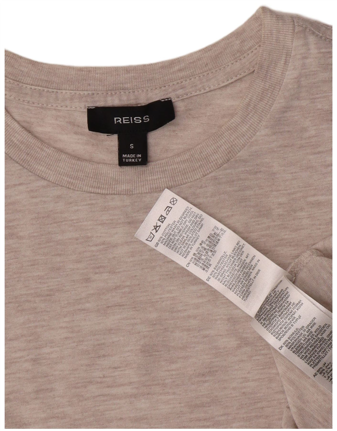 T-shirt męski Reiss, mały, szary, bawełniany