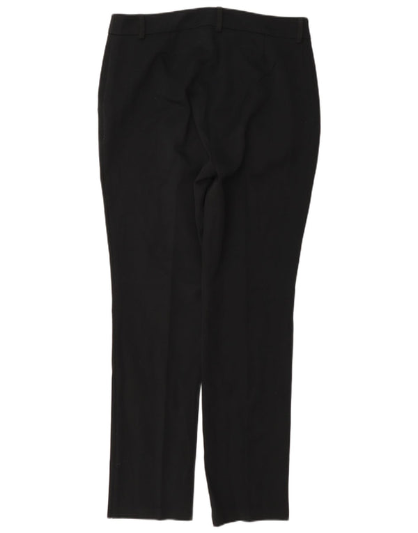 Marks & Spencer Womens Slim Casual Trousers UK 12 Medium W30 L30 Black