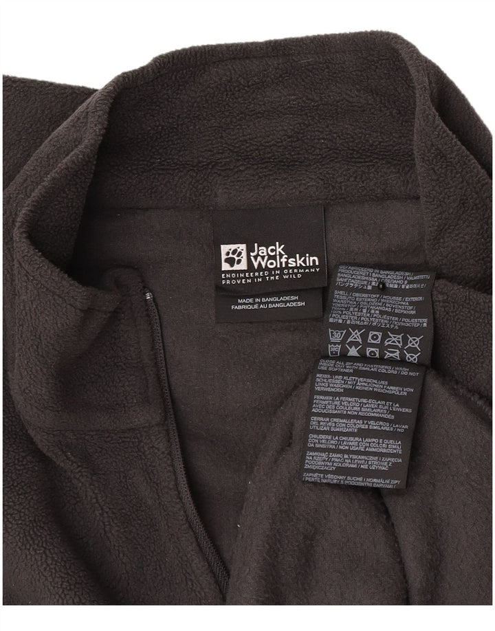 Męski sweter polarowy Jack Wolfskin z zamkiem błyskawicznym UK 42, duży, szary poliester