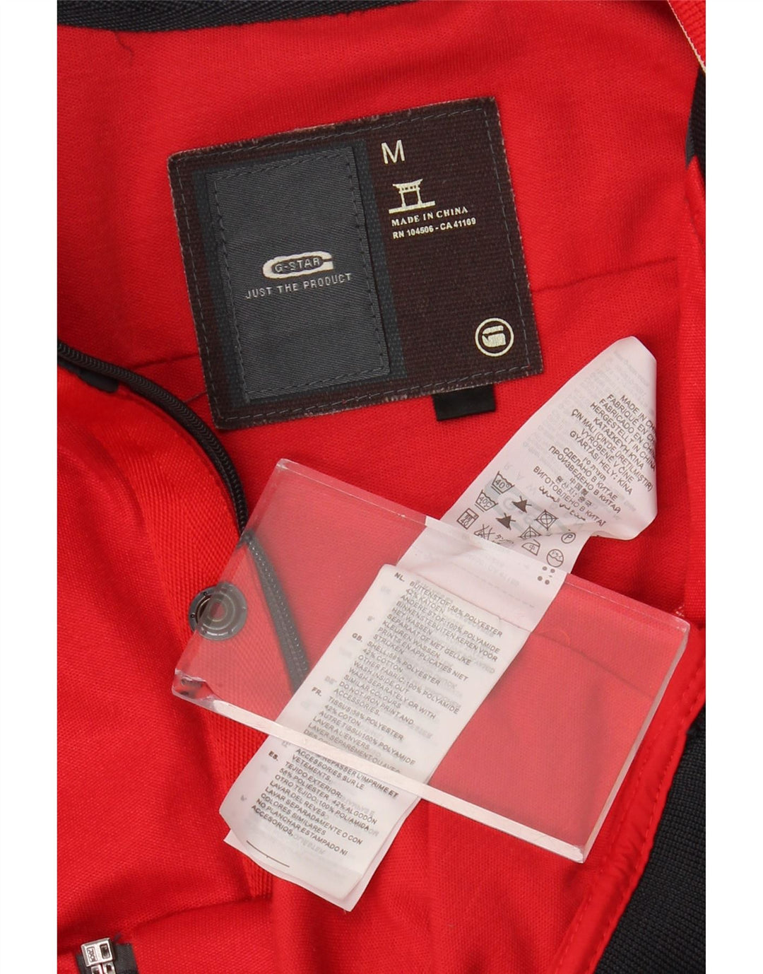 Męska kurtka dresowa G-STAR z grafiką, poliester w kolorze średniej czerwieni