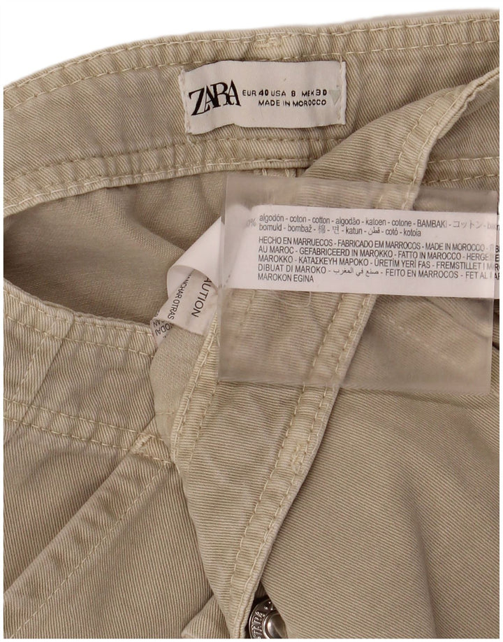 Damskie proste spodnie cargo Zara EU 40 Medium W30 L32 Szara bawełna