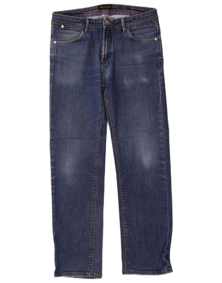 Massimo Dutti Męskie proste dżinsy o regularnym kroju EU 40 Medium W31 L30 Niebieskie