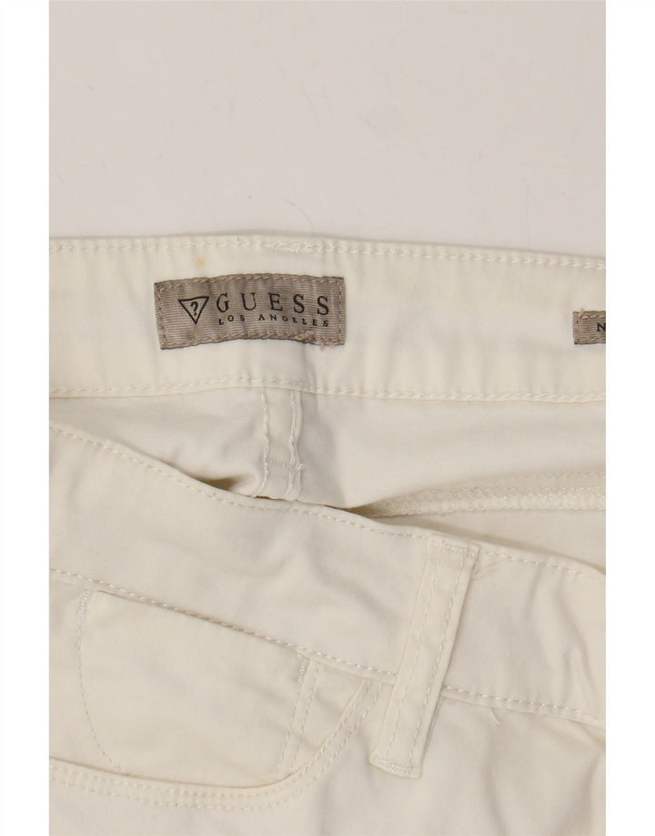 GUESS Womens Straight Casual Trousers W32 L30 White Vintage Guess and Second-Hand Guess from Messina Hembry 