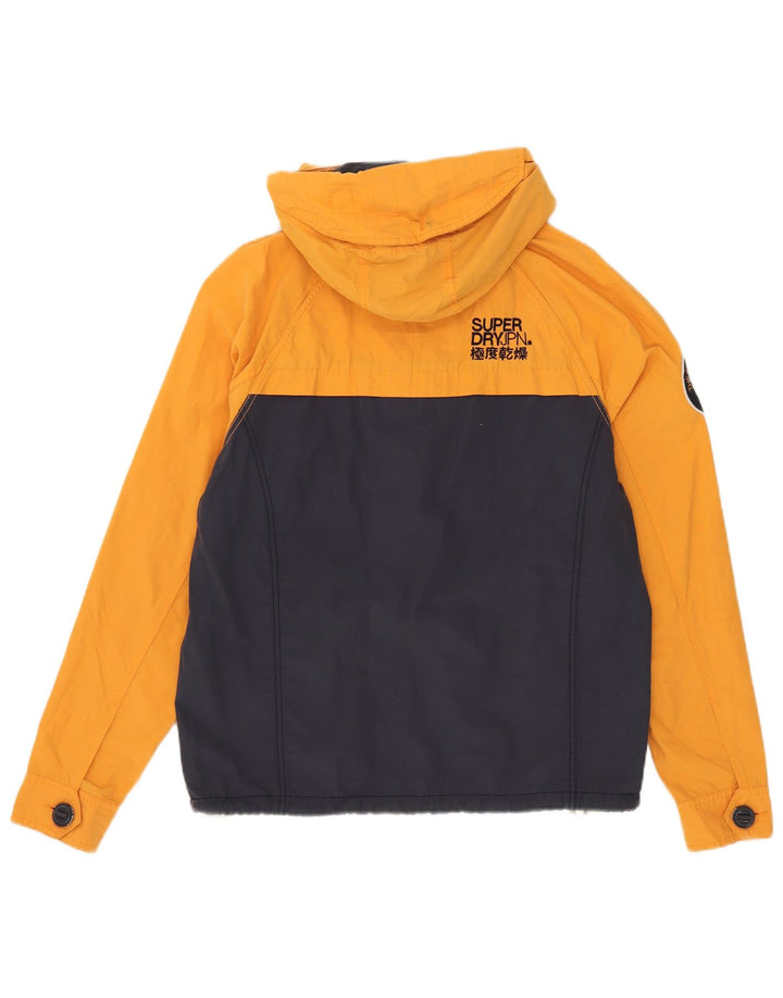 Męska kurtka wiatrówka z kapturem Superdry UK 38, średni granat, blok kolorów