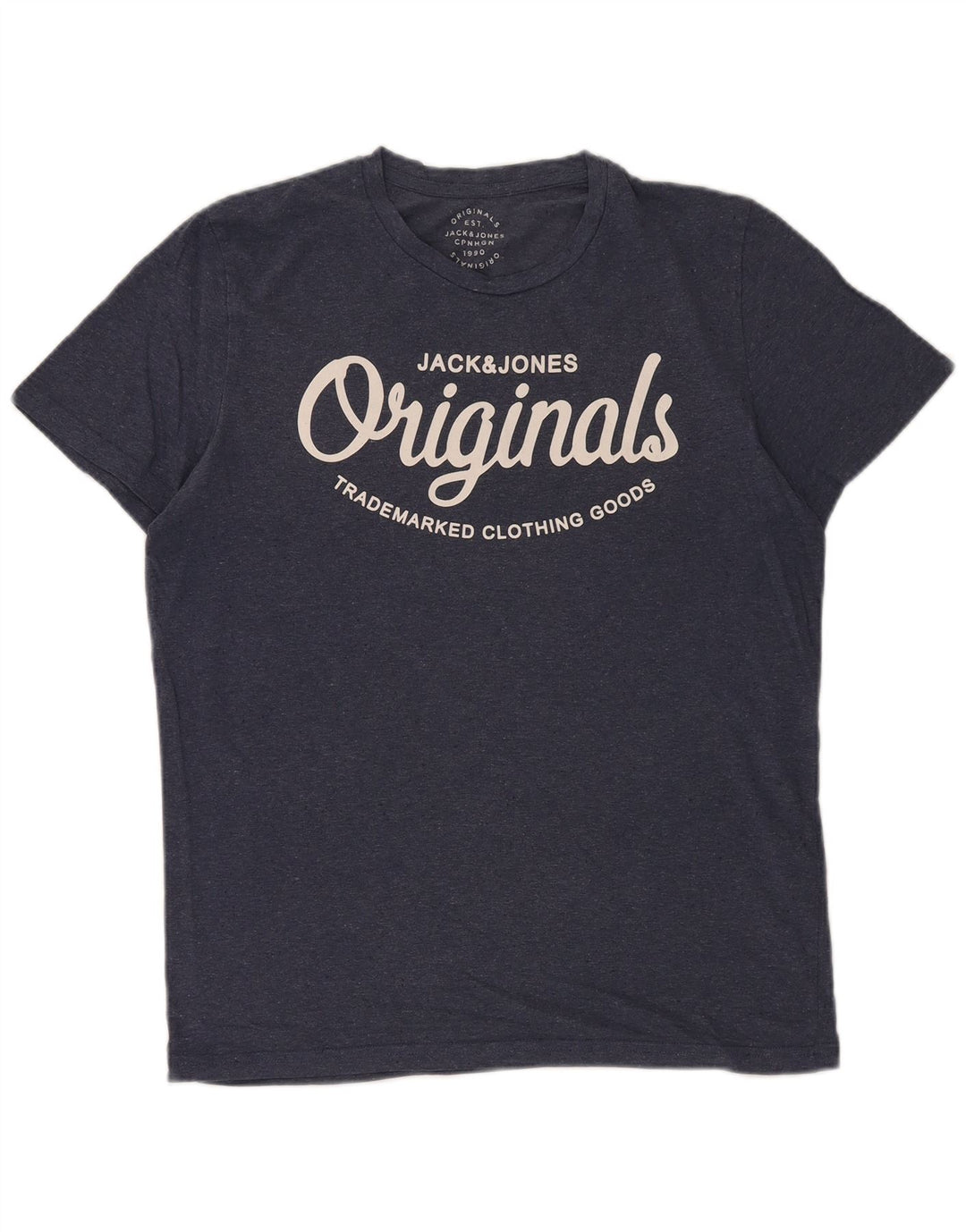 Męski T-shirt z grafiką Jack & Jones, średni, granatowy, bawełniany