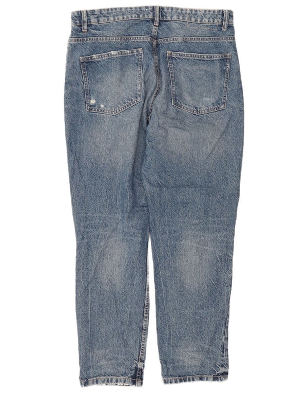 Damskie jeansy Zara z wysokim stanem, zwężane, EU 44 XL W34 L28 niebieskie