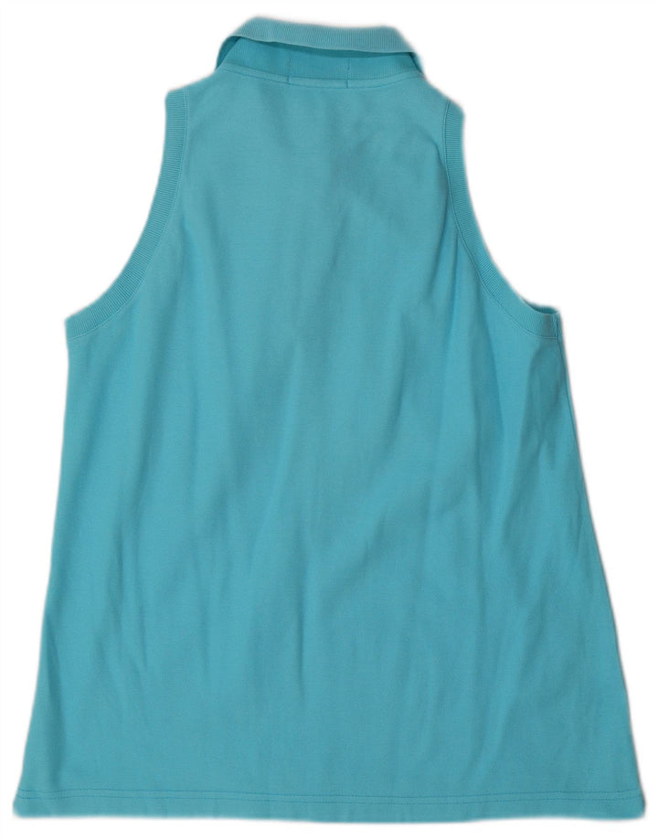 Damska koszulka polo bez rękawów FILA IT 46, duża, niebieska, bawełniana