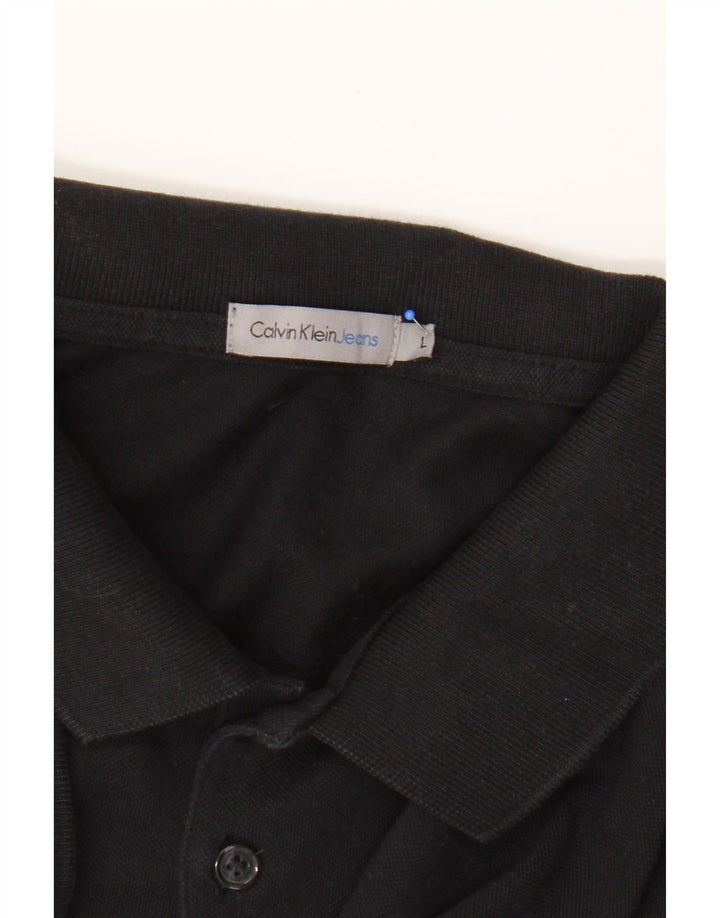 Męska koszulka polo Calvin Klein Jeans, duża, czarna