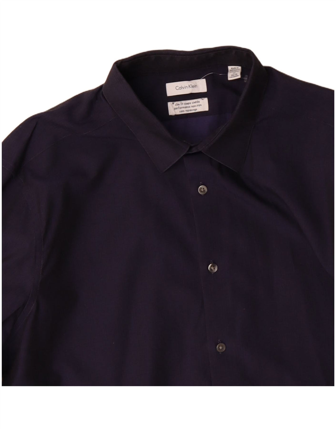 Koszula męska CALVIN KLEIN JEANS o dopasowanym kroju, rozmiar 17 XL, granatowa, bawełniana