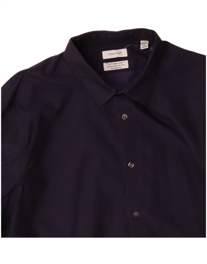 Koszula męska CALVIN KLEIN JEANS o dopasowanym kroju, rozmiar 17 XL, granatowa, bawełniana