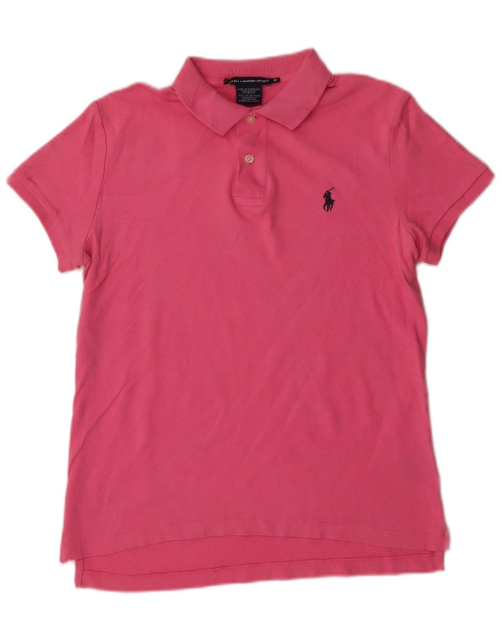 Męska koszulka polo RALPH LAUREN, średnio różowa, bawełniana