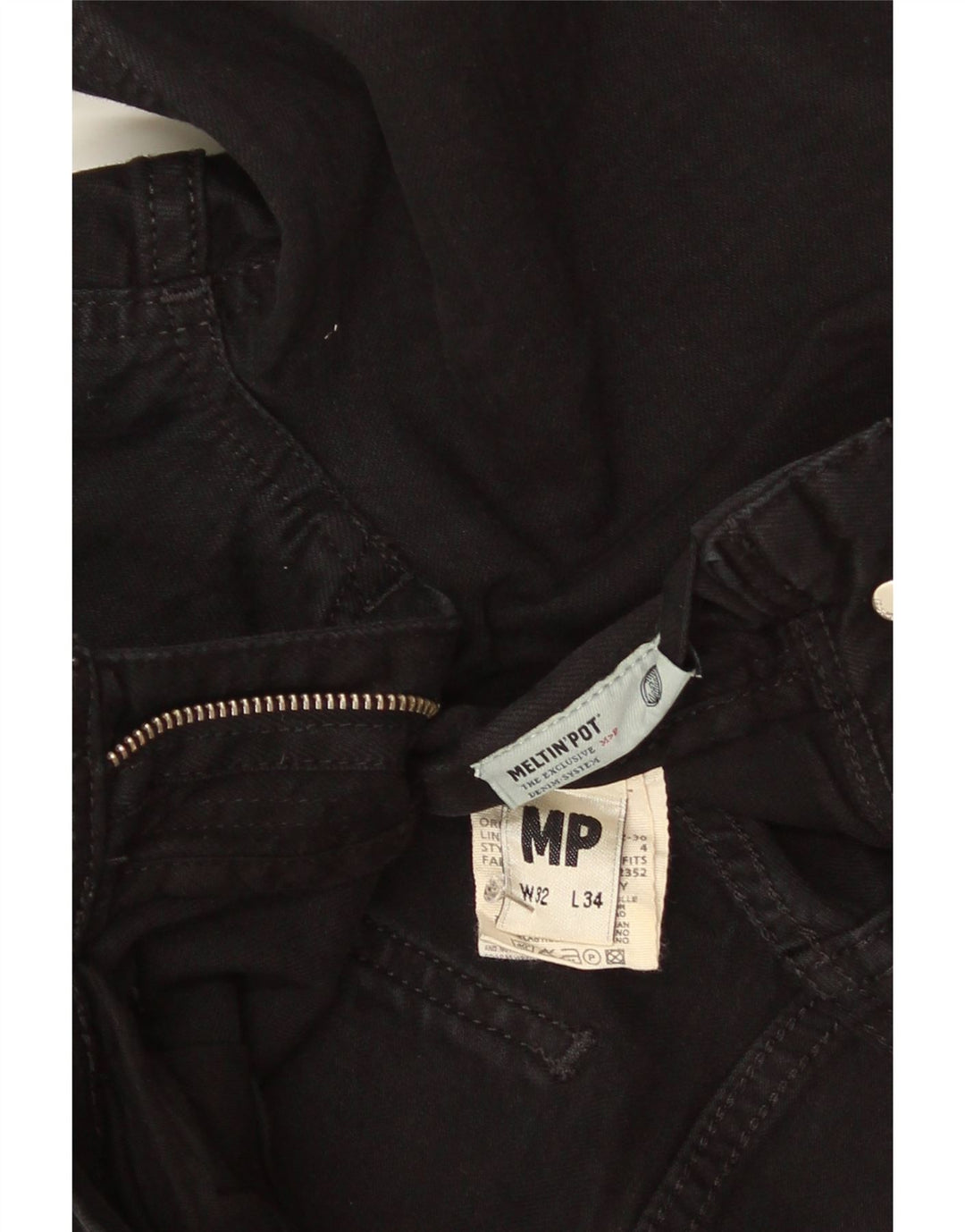 Męskie jeansy Meltin' Pot W32 L28 Czarna bawełna