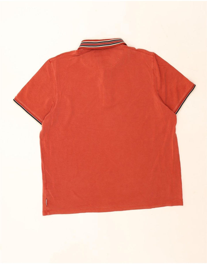 Męska koszulka polo Ted Baker XL w pomarańczowe paski z Lyocellu