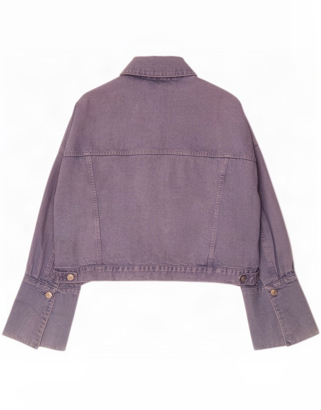 Damska kurtka jeansowa oversize Zara UK 14, średni fiolet, bawełna