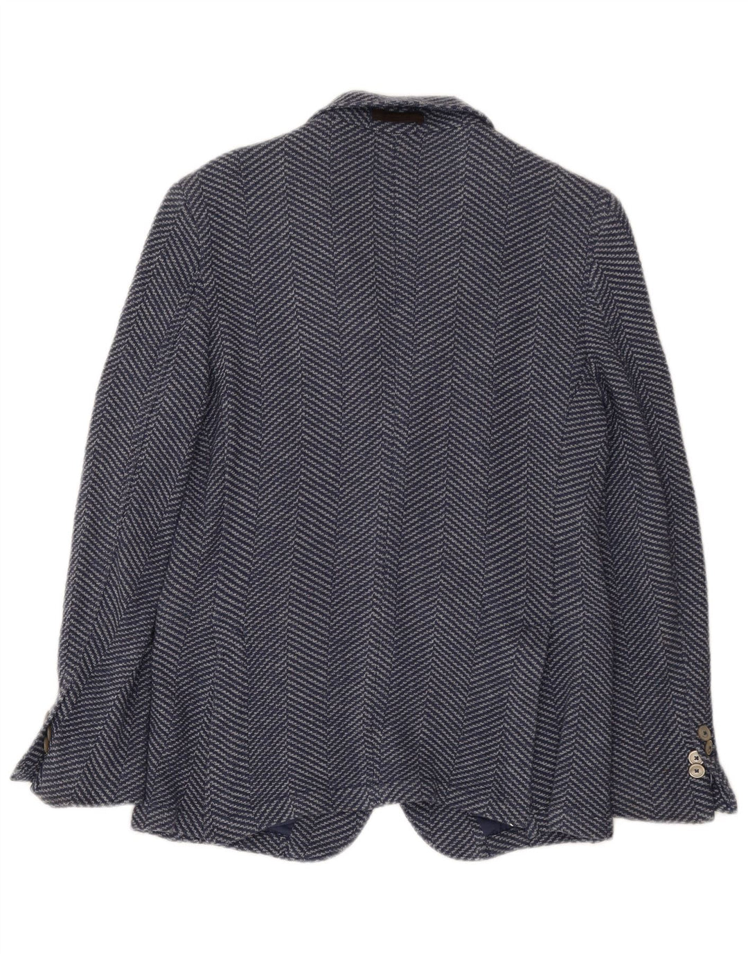 Męska marynarka Massimo Dutti zapinana na 2 guziki, EU 46, mała niebieska jodełka