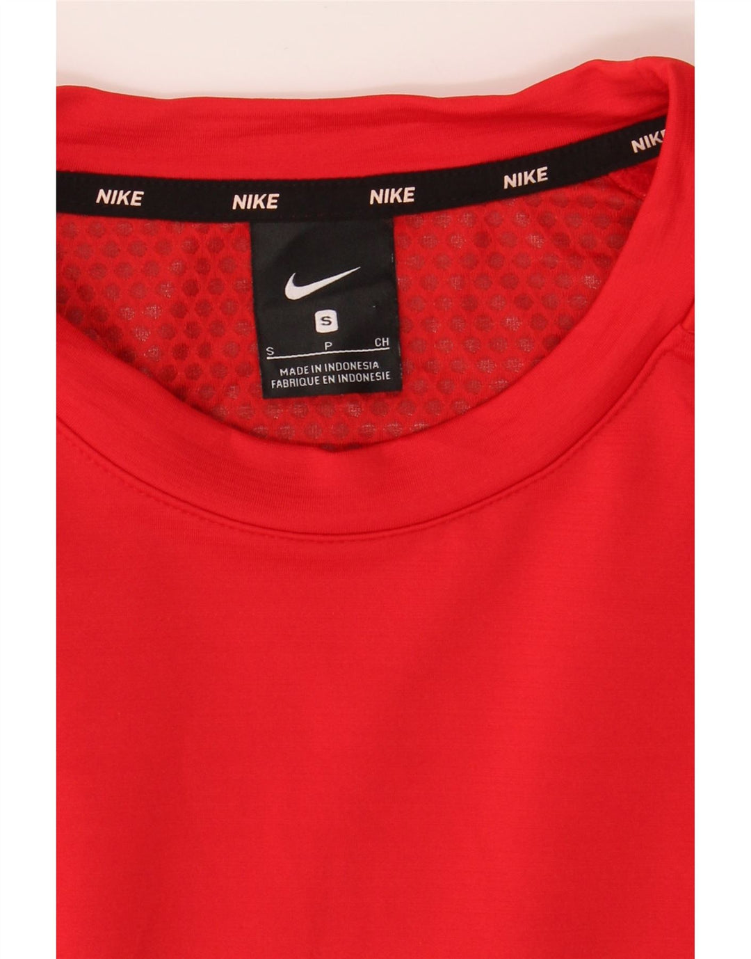 NIKE Mens Top Long Sleeve Small Red Polyester Vintage Nike and Second-Hand Nike from Messina Hembry 