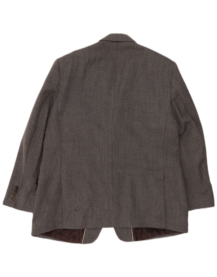 Marks & Spencer Męska marynarka z autografem, zapinana na 2 guziki, UK 46 XL, szara wełna