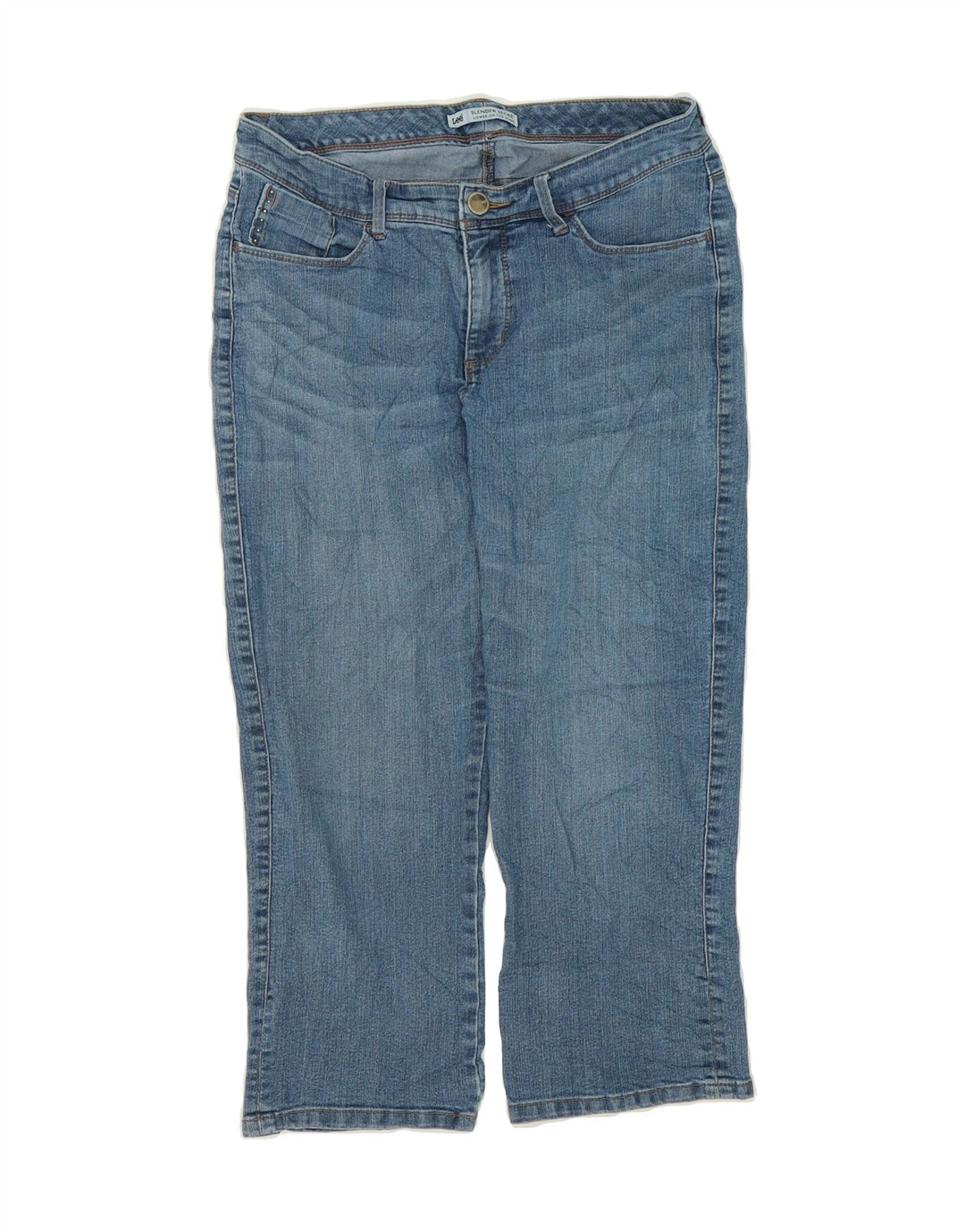 LEE Womens Slender Secret Capri Jeans US 8 Medium W30 L22 Blue Cotton Vintage Lee and Second-Hand Lee from Messina Hembry 