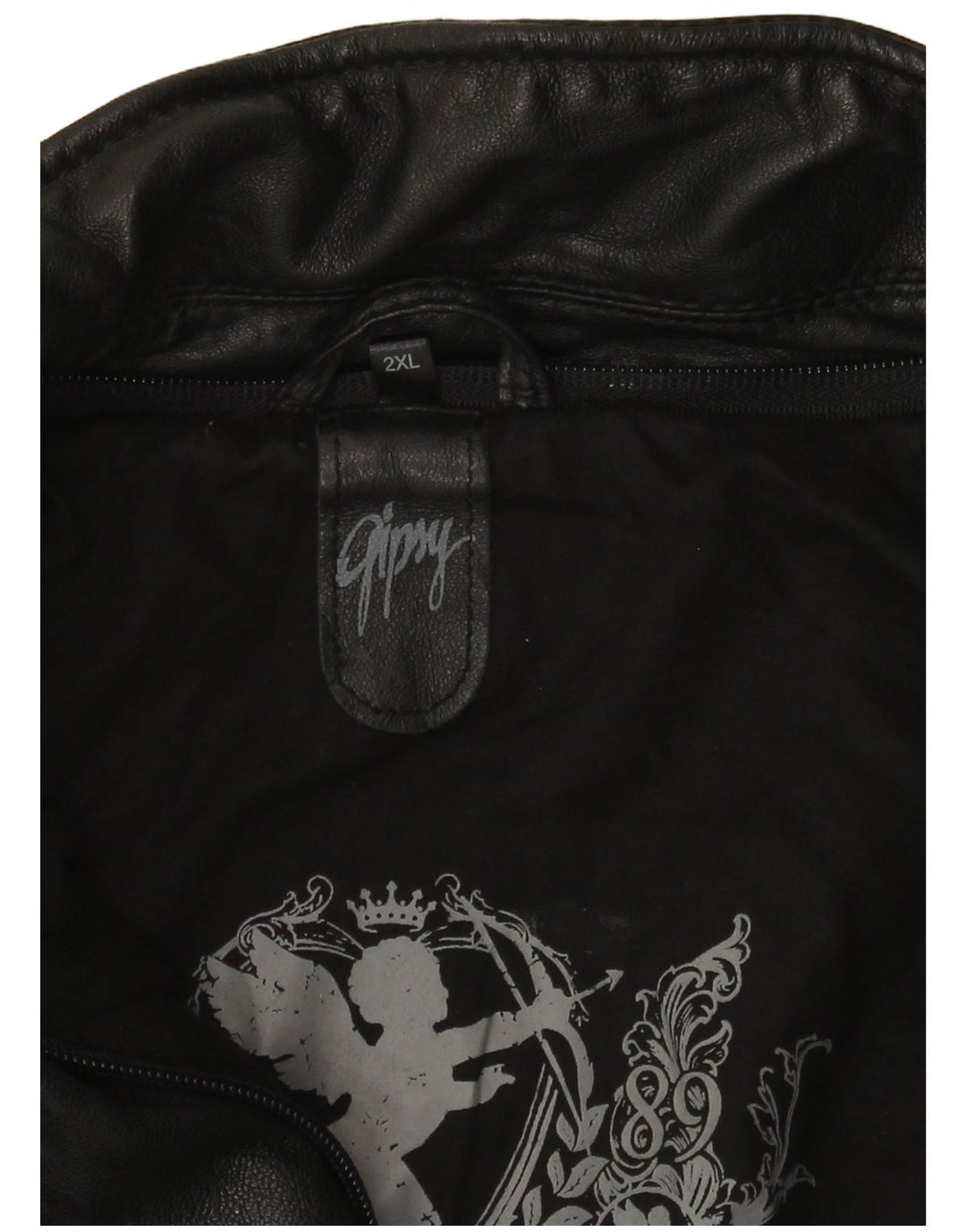 Damska skórzana kurtka motocyklowa Gipsy UK 20 2XL czarna