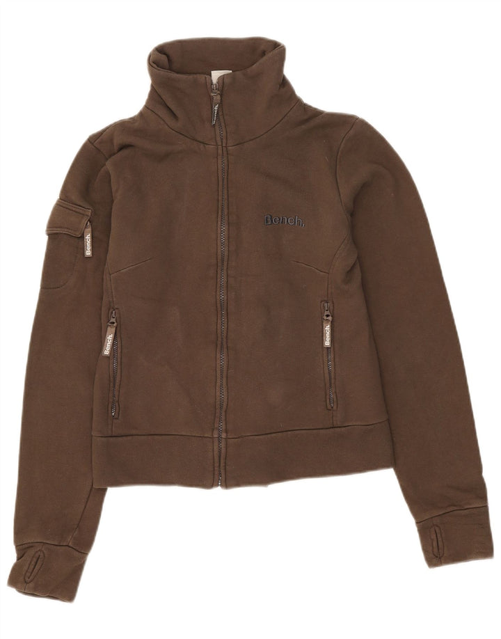 Damska kurtka dresowa Bench Crop Graphic UK 12, średnia bawełna khaki