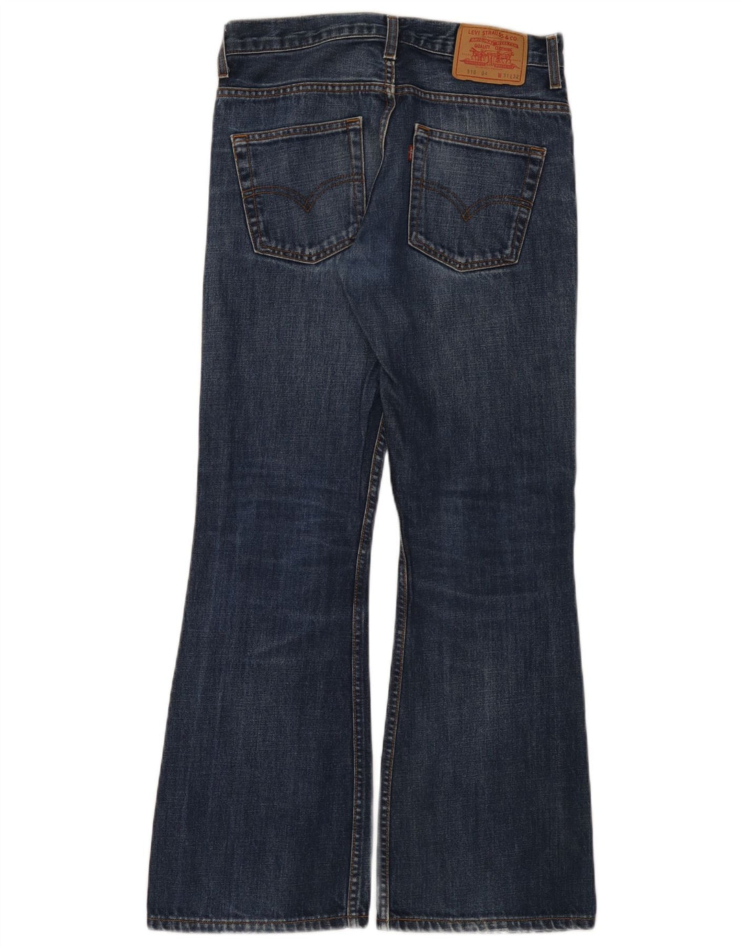 Damskie jeansy Levi's 516 Flared W31 L32 Niebieskie bawełniane