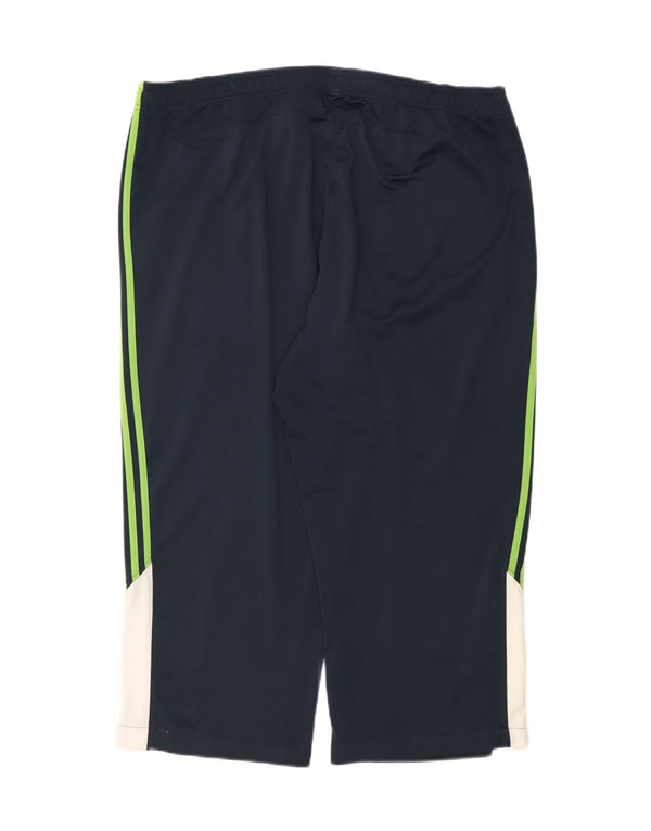 Męskie spodnie dresowe Adidas Capri 2XL Granatowy poliester z blokami kolorów