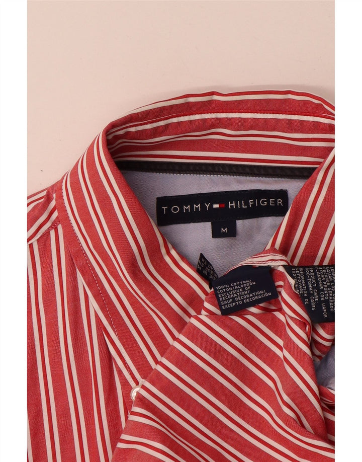 Koszula męska Tommy Hilfiger, bawełniana w średnie czerwone paski