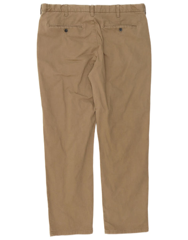 Marks & Spencer Męskie proste spodnie chino W38 L31 Beżowa bawełna
