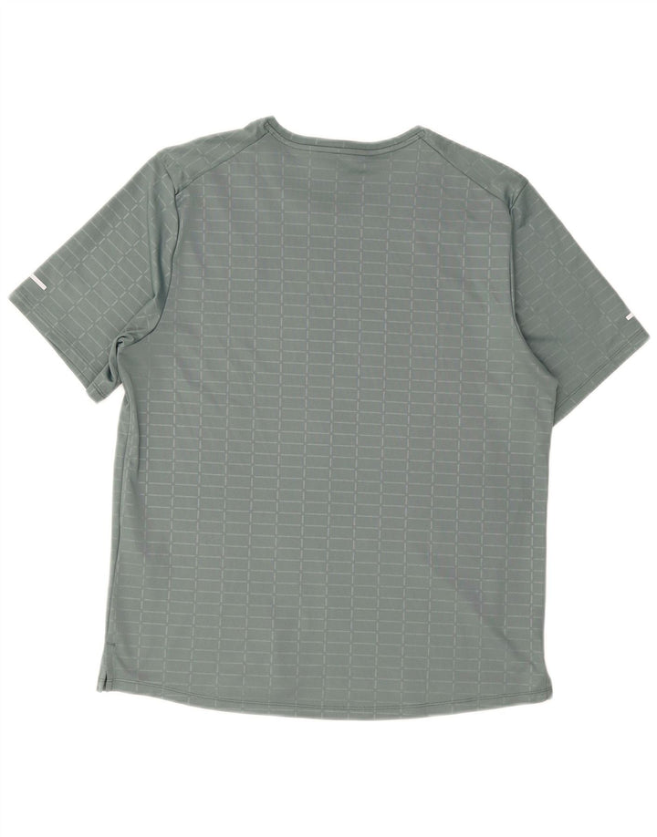 T-shirt męski Nike Dri Fit, poliester w szarą kratkę