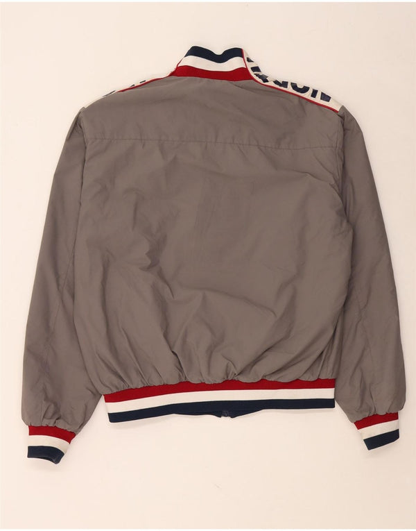 Męska kurtka bomber z grafiką NORTH SAILS UK 42 XL Szary poliamid z blokami kolorów