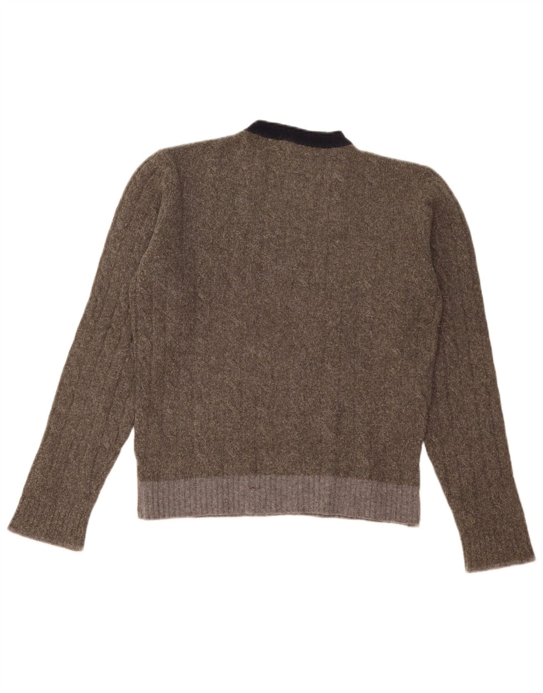 Dkny Męski sweter z okrągłym dekoltem, mały, szary, wełniany blok kolorów