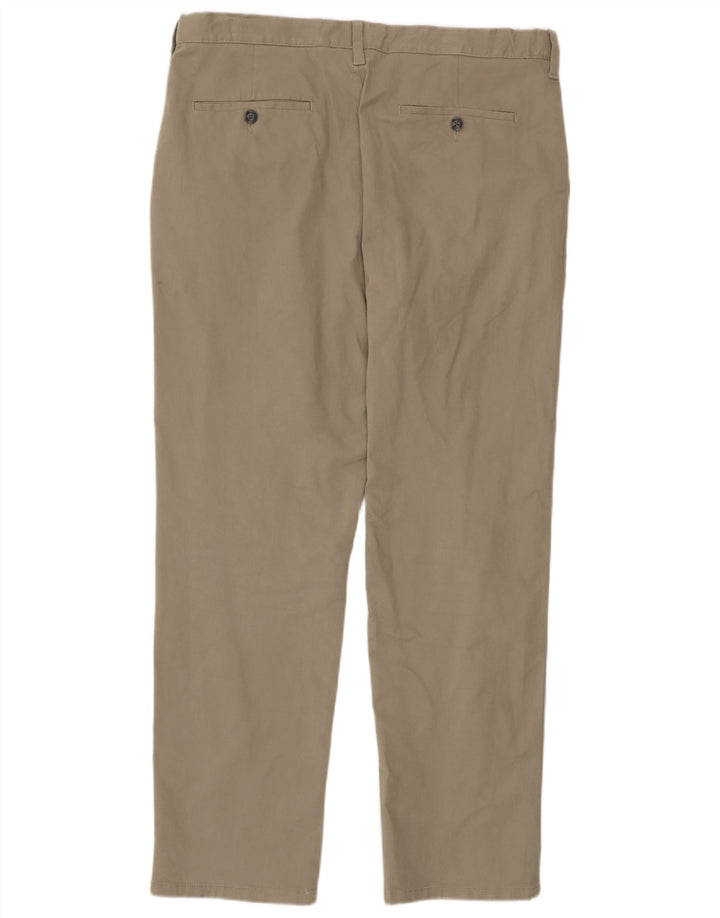 Męskie spodnie chino o regularnym kroju Marks & Spencer W36 L31 Beżowa bawełna