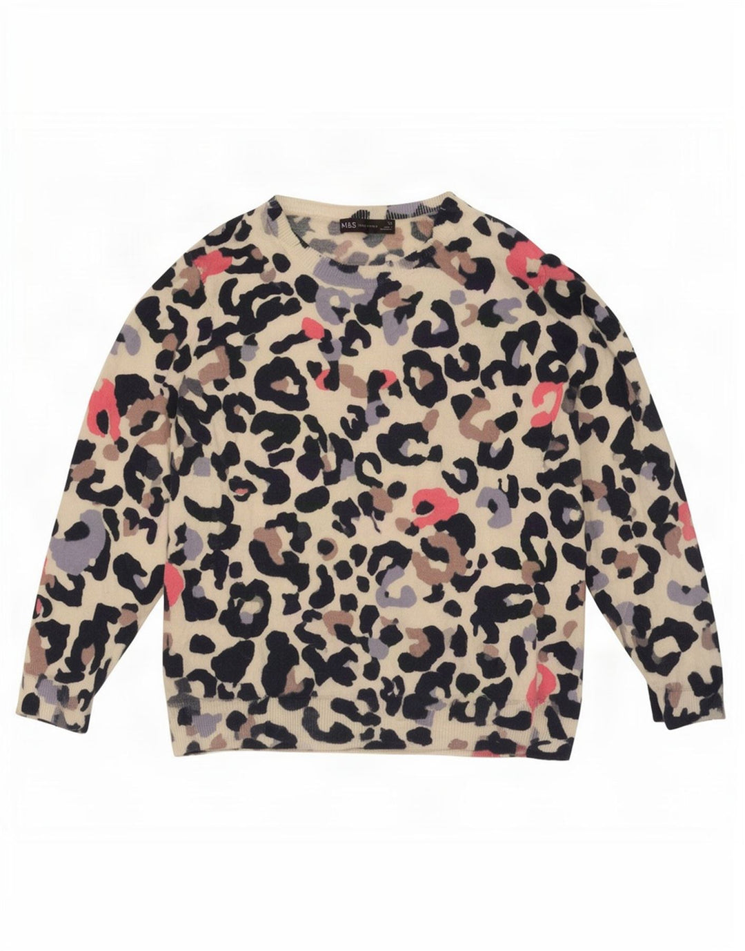Marks & Spencer Damski sweter z dekoltem w łódkę, UK 12, średni beż