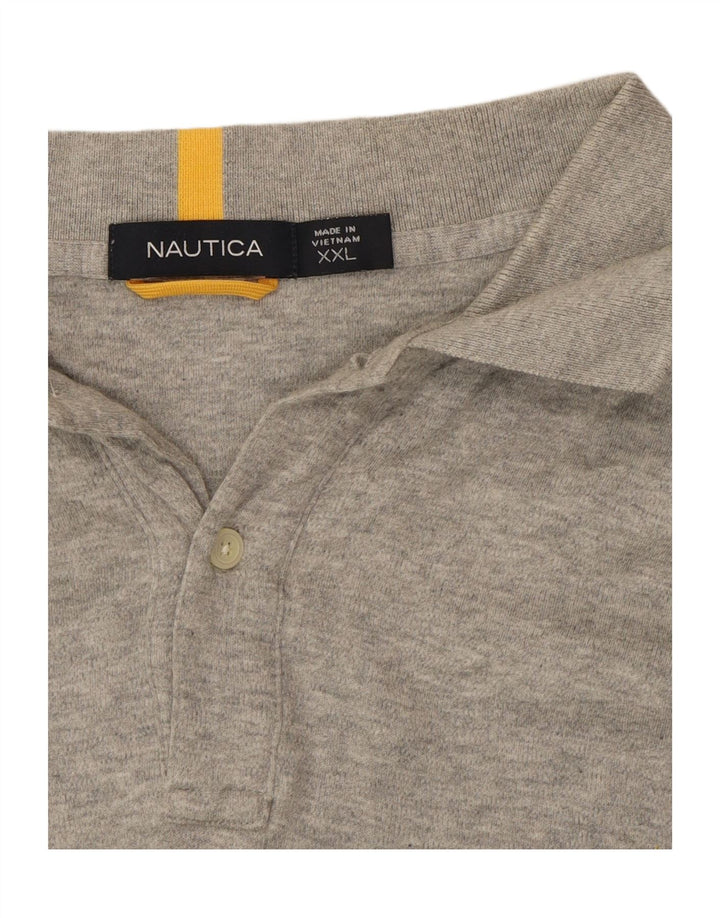 NAUTICA Mens Polo Shirt 2XL Grey Vintage Nautica and Second-Hand Nautica from Messina Hembry 
