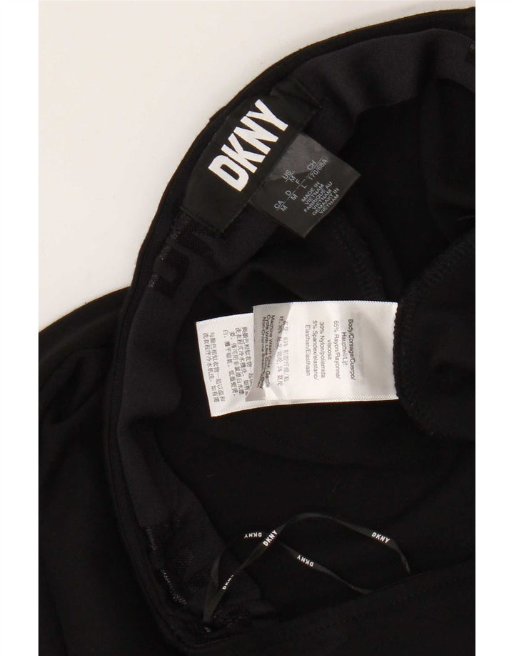 Legginsy damskie Dkny UK 14, średni czarny sztuczny jedwab