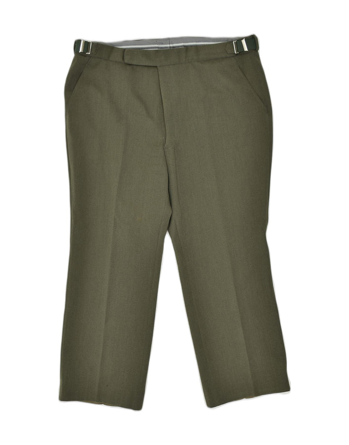 VINTAGE Womens Slim Fit Suit Trousers W42 L27 Green | Vintage | Thrift | Second-Hand | Used Clothing | Messina Hembry 