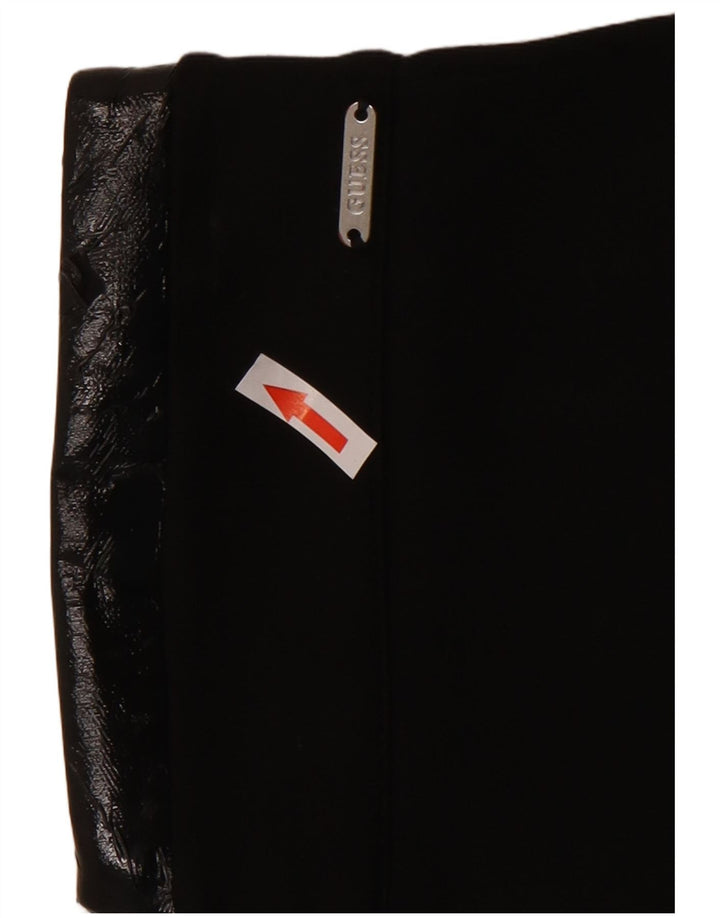 Guess Prosta spódnica damska Medium W28 Czarna wiskoza