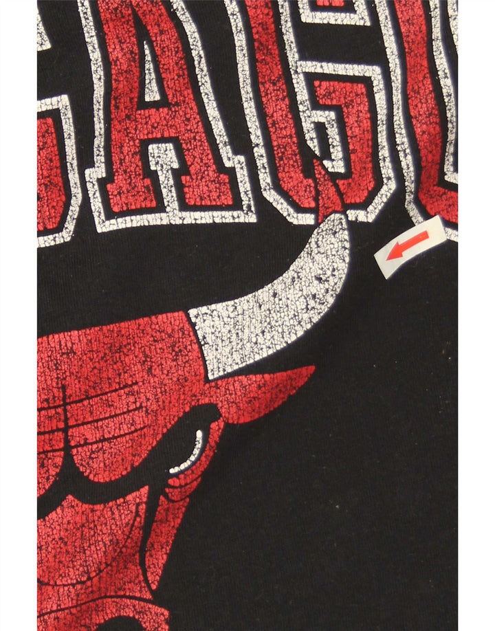 Męska bluza męska NBA Chicago Bulls z grafiką oversize, mała czarna