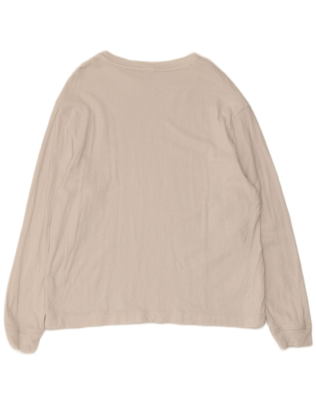Męski top Zara z długim rękawem, duży, biały, bawełniany