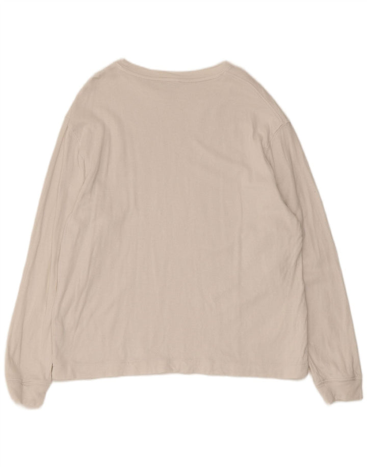 Męski top Zara z długim rękawem, duży, biały, bawełniany