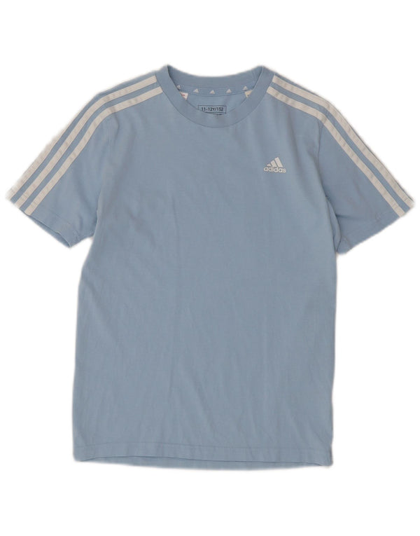 T-shirt chłopięcy ADIDAS 11-12 lat, niebieska bawełna