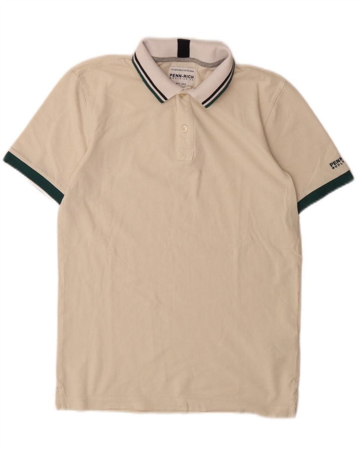 WOOLRICH Mens Penn-Rich Polo Shirt Small Off White Cotton Vintage Woolrich and Second-Hand Woolrich from Messina Hembry 