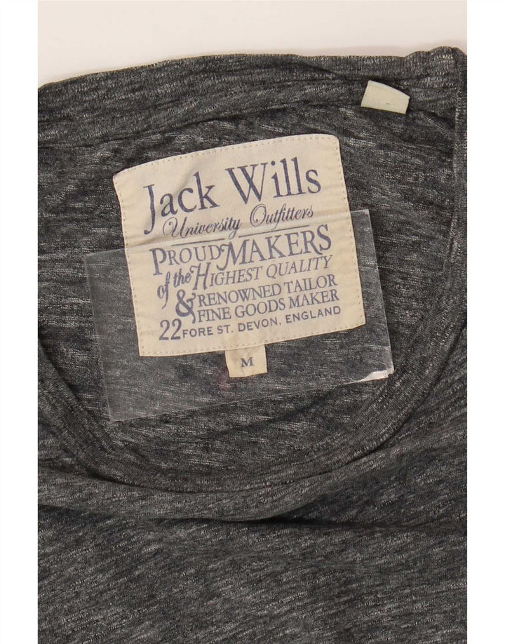 T-shirt męski Jack Wills, średnioszary, bawełniany w cętki
