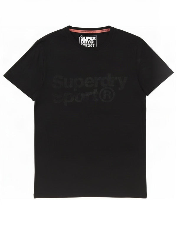 Damski T-shirt z grafiką Superdry Top UK 14, duży, czarny poliester