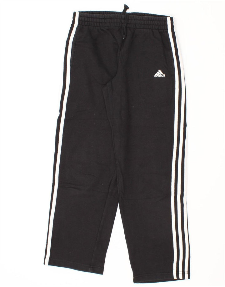 ADIDAS Boys Tracksuit Trousers 9-10 Years  Black Cotton Vintage Adidas and Second-Hand Adidas from Messina Hembry 