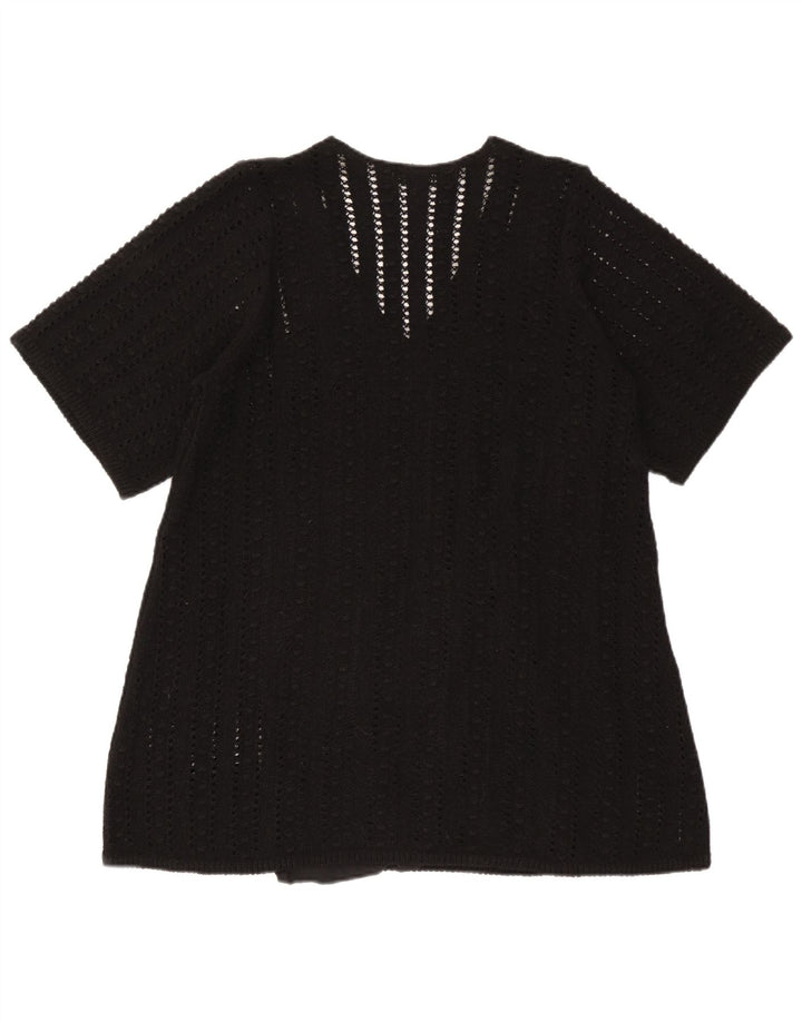 Damska bluzka oversize Zara Top UK 10, mały, czarny poliester