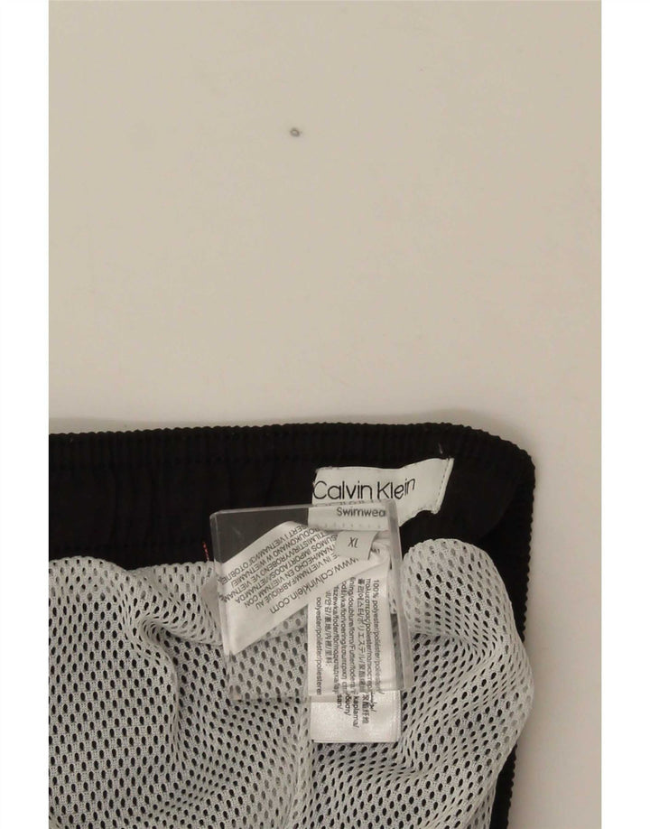 Męskie spodenki kąpielowe Calvin Klein z grafiką XL, czarny, poliester z blokami kolorów
