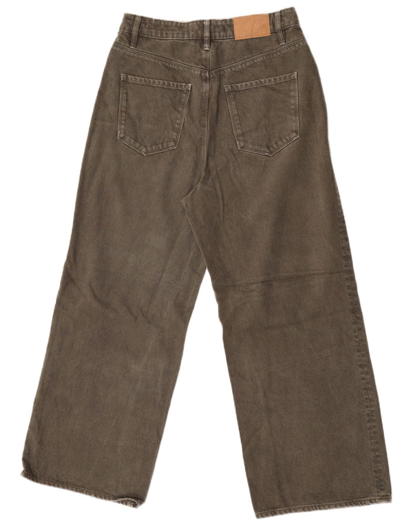 Damskie jeansy z szeroką nogawką Zara EU 38 Small W28 L26 Khaki