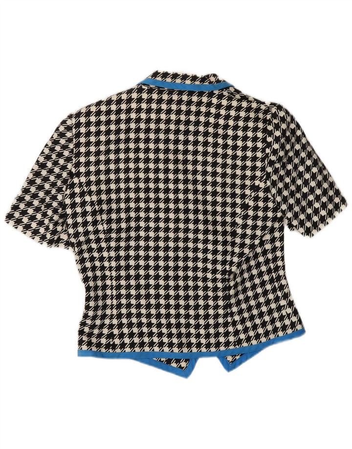 Anne Crimmins Damska marynarka z krótkim rękawem US 8 Medium Black