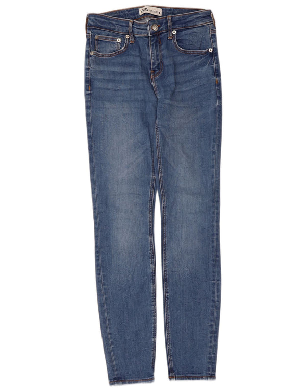 Damskie jeansy skinny Zara EU 38 Small W28 L28 Niebieskie bawełniane
